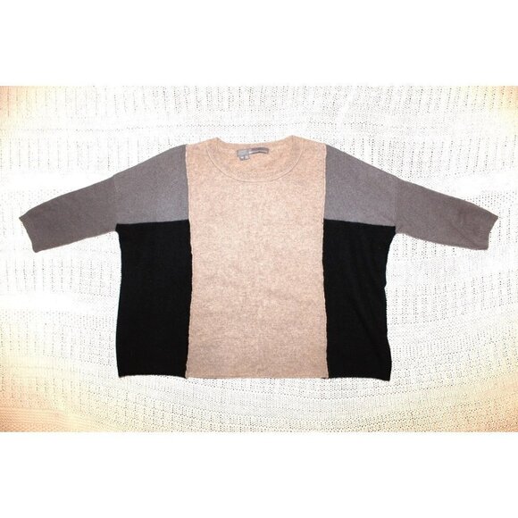 360 Cashmere Pull on Color Block women Sweater Size XS Oversize 100% cashmere - Picture 1 of 5